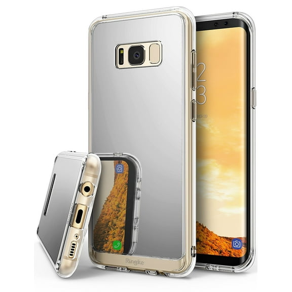 Ringke Mirror Case Compatible with Samsung Galaxy S8, Bright Reflection Radiant Luxury Mirror Back Cover - Silver