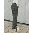 thumbnail image 4 of Women's High Waisted Cargo Pants - Baggy Y2K Wide Leg Pants with Pockets, Warm Thermal Streetwear for Winter Christmas New Year Outfits, 4 of 6