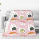thumbnail image 1 of Balery Cute Sushi Manta de Felpa Suave y Acogedora – Cobija de Franela Aterciopelada para Cama, Lavable y Cálida para Sofá, Mascotas, Transpirable-60"x50", 1 of 7