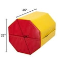 thumbnail image 4 of Ktaxon Gymnastics Octagon 24"x26" Skill Shape Tumbling Somersault Backbend Trainer, Yellow Red, 4 of 5