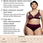 Womens Plus Size Sexy Lace Full Coverage Unpadded Underwire Bras Minimizer Mesh Bras for Big Bust 42DD