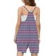 thumbnail image 3 of Odeerbi 5-14 Años Niñas Traje de Verano Lindo Rayado Camisola Romper Casual Transpirable Cómodo Combinados Pantalones Cortos Con Bolsillos, 3 of 6