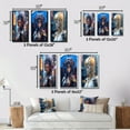 thumbnail image 4 of Designart "Futuristic Cyberpunk Goddess Portrait II" Cyberpunk Woman Framed Wall Art Set Of 3 - Blue Woman Cyberpunk Frame Gallery Wall Set For Home Decor, 4 of 6