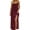 Wine, variant on Womens Sleepwear Dress Elegant Loose Casual Nightgown Strappy Back Solid Color Coffee S