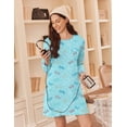 thumbnail image 3 of EKOUAER 3 Pack Cotton Nightgowns for Women Long Sleeve Sleep Shirts for Women Comfy Soft, 3 of 5