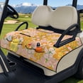 thumbnail image 3 of Psesaysky Golf Cart Seat Covers with 4 Pockets Tropical Orange Floral Non-slip Seat Blanket Golf Cart Accessories Decor for Women Men, Suits Yamaha, Club Car and Other 2 Person Seats, 3 of 8