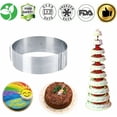 thumbnail image 2 of Adjustable Cake Ring with Scale Ø 16-30cm Extendable Stainless Steel Pastry Ring Mold Round Frame for Mousse Dessert Pastry, Height 8cm, 2 of 2