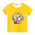 thumbnail image 2 of Edvintorg Easter Tee Shirts for Kids Boys Girls Summer Clothes 3-14Years Fashion Cute Flower Easter Eggs Printed Round Neck Short Sleeve Tops Children's Clothing, 2 of 4