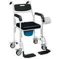 thumbnail image 1 of HOMCOM Chaise de Douche avec Roues, Fauteuil de Chevet pour Aînés, 1 of 10