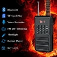 thumbnail image 2 of Mini radio FM Bluetooth de bolsillo, radio Walkman con grabadora de voz, reproductor de MP3 tarjeta SD, batería recargable, radio pequeña, no AM Levamdar Enchufar, 2 of 6