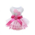 thumbnail image 5 of Dog Princess Dress, Pet Tutu Skirt Summer Wedding Dress Heart/ Lips Embroidery Tulle Ruffle Dresses Birthday Party Costume for Small Dogs Cats Girls Apparels,  Pink L, 5 of 9