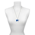 thumbnail image 3 of Delight Jewelry Acrylic 1.25" Royal Blue Megaphone Silvertone Live the Life You Have Imagined Bar Charm Necklace, 23", 3 of 4