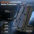 thumbnail image 2 of Armor Designed for Samsung Galaxy A26 5G Magnetic Case, Rugged Shockproof, with 360 Rotate Ring Kickstand, Hard Anti-Drop Heavy Duty Protection Hybrid Phone Cover for Galaxy A26 5G, Blue, 2 of 7