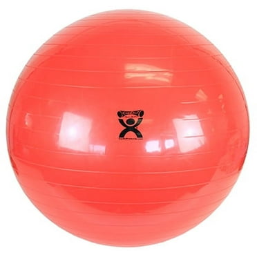 CanDo Inflatable Stability Exercise Yoga Ball - Red - 30" (75 cm)