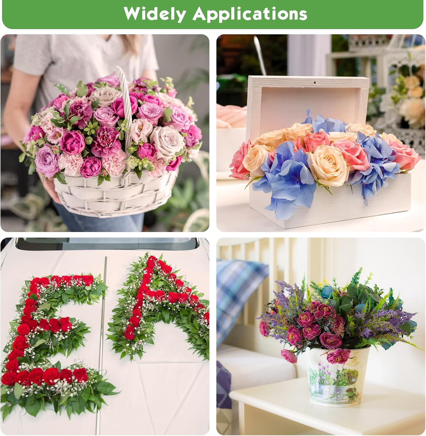10 Pcs Small Floral Foam Blocks 5.5” x 3.1” x 1.7”, with 2 Rolls Waterproof Floral Tape - 12mm x 65.62ft, for Fresh or Artificial Flower Arrangements, DIY Wedding, Home Decor, and Crafts