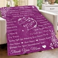 thumbnail image 3 of LHSHID Mom Blanket Mom Blankets from Daughter Gifts for Mom from Son Christmas Birthday Gifts for Mom I Love You Mom Blanket Hug Presents for Moms Mother Flannel Letter Throw Blanket 30"x40", 3 of 7