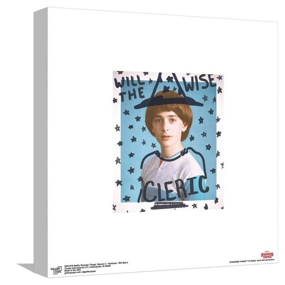 Gallery Pops Netflix Stranger Things: Season 3 - Yearbook - Will Byers Canvas Wall Art, Unframed Version, 12" x 12"