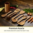 thumbnail image 2 of Wooden Cooking Utensils Set  8-piece Wood Rustic Non-scratch Heat Resistant Color Plastic Free Kitchen, 2 of 6