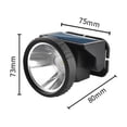 thumbnail image 3 of Blarkrus Lampe Frontale Solaire Haute Puissance, Veilleuse DEL Réglable à 45° avec Batterie Rechargeable USB 1200 mAh Longue Durée pour Camping, Randonnée, Pêche en Plein Air, Étanche et Mains Libres, 3 of 8