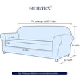 thumbnail image 7 of Subtrex Stretch 2-Piece Jacquard Damask X-Large Sofa Slipcover, Grayish Blue, 7 of 7