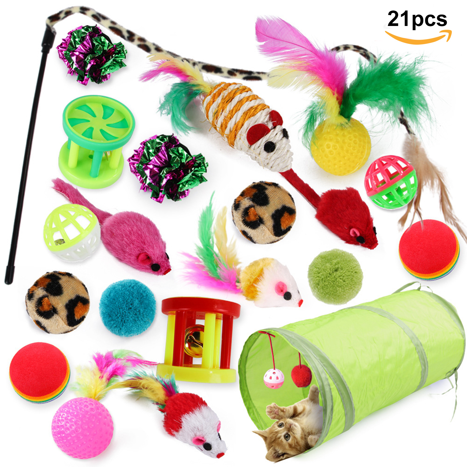Semfri 21-Piece Cat Toy Assortment Set photo 4