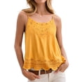 thumbnail image 4 of Delayuji Women's Lace Camisole Tops V Neck Spaghetti Strap Going Out Tops Summer Loungewear Camisole Babydoll Shirts, 4 of 6