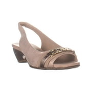 Womens Anne Klein Hadee Peep Toe Slingback Heels, Light Pink, 5 US