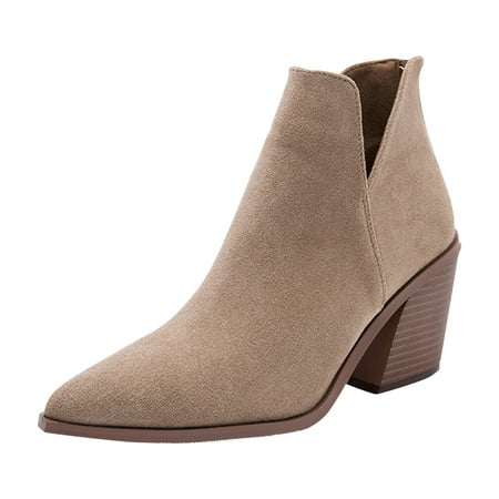 

HGWXX7 Women s Boots Fashion Characteristic Shoes Thick-Soled Mid-Length Boots Ankle Boots Fall Shoes