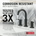 thumbnail image 3 of Delta 35749Lf Nicoli Black Brass Widespread 8" Two-Handle Faucet, 3 of 5