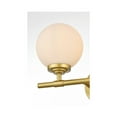 thumbnail image 3 of Living District Ansley 2 Light Brass And Frosted White Bath Sconce, 3 of 5