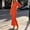 Orange, variant on Ovbmpzd Slim Fall Bodycon Dresses for Women Long Sleeves Textured Blue Maxi Dresses Crew Neck Wedding Guset Elegant Dresses