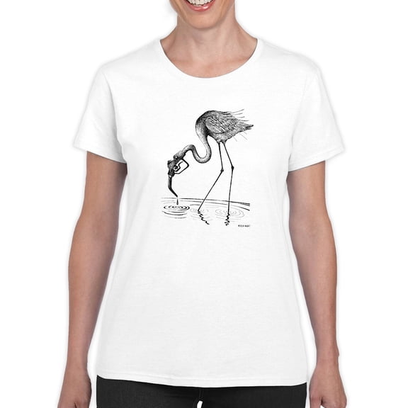 Petrol Handle Flamingo T-Shirt Women -Mohsen Najafi Designs, Female 3X-Large