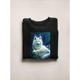 thumbnail image 3 of Luminous Wolf Sweatshirt Men -Anthony Chirstou Designs, Male Medium, 3 of 4
