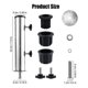 thumbnail image 2 of Umbrella pole mount stand tube set, outdoor parasol base holder insert pipe sleeve, for outside gar p, 2 of 4