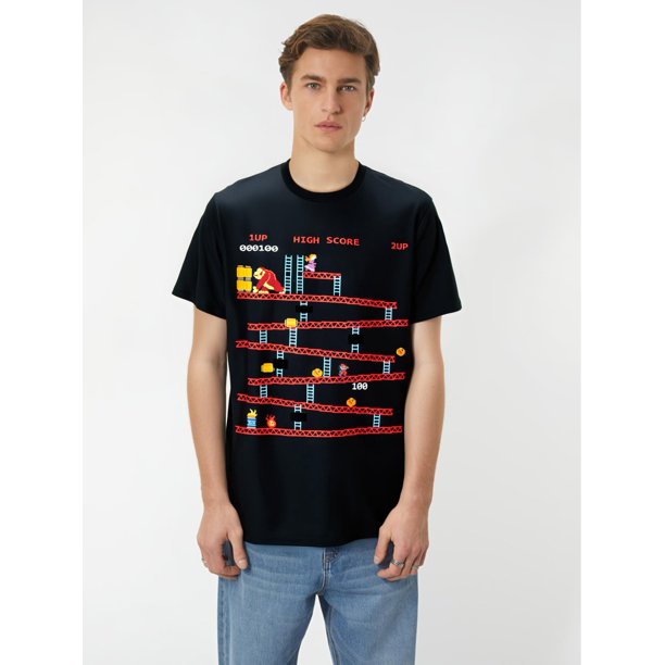Graphic Playera, HombreGaming Arcade Retro Video Game Console Vintage Gamer Gifts T-Shirt Tee For Adult, Men, Women, Teen, Teenager, Adolescent, YouthFather's Day, Mother's Day, New Year, Spring Fes