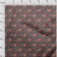 thumbnail image 3 of oneOone Rayon Gray Fabric Florals Sewing Craft Projects Fabric Prints By Yard 56 Inch Wide, 3 of 4