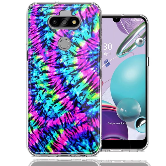 MUNDAZE For LG Aristo 5/K31/Fortune 3 Hippie Tie Dye Design Double Layer Phone Case Cover