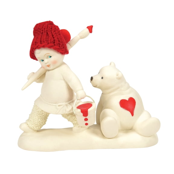 Department 56 Snowbabies Give A Little Heart Figurine, Porcelain, Multicolor 3.94in H