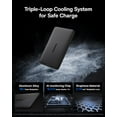 thumbnail image 3 of Baseus Picogo 5000mAh Ultra-Slim MagSafe Power Bank, Card-Size Wireless Charger with USB-C Braided Cable, Fast Charging Battery Pack for iPhone,Black, 3 of 10