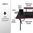 thumbnail image 4 of Escritorio Gamer Libitium Gaming Desk Pro Fibra Carbono Negro, 4 of 4