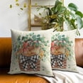 thumbnail image 7 of Summer Eucalyptus Leaves Starfish Pillow Set of 2 Covers Coastal Shells Basket Green Leaf Decoration Cushion Cover Pillowcase 20 x 20 Inches for Couch Indoor Bedroom Decor, 7 of 7