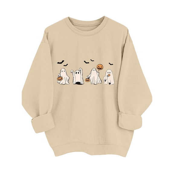 Certgust Women's Sweatshirts Under $10 Womens Pullover Funny B Print Long Sleeved O Neck Fashion Warm Autumn Winter Sweatshirt Tops