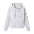 thumbnail image 7 of SuTry Women's Quilted Jacket, Zip Up Hooded Drawstring Long Sleeve Coat, Waffle Textured Relaxed Fit Outerwear, Everyday Casual Versatile Winter Layer, 7 of 7