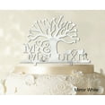 thumbnail image 1 of Mr and Mrs Wedding Cake Topper Cake Decorations Custom Cake Topper Couple Name Color Option Available 7 Inches Wide, 1 of 1
