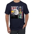 thumbnail image 1 of Wild Bobby, American Flag Godbless our Defenders Branches of Military, Men Graphic Tees, Navy, 3XL, 1 of 3