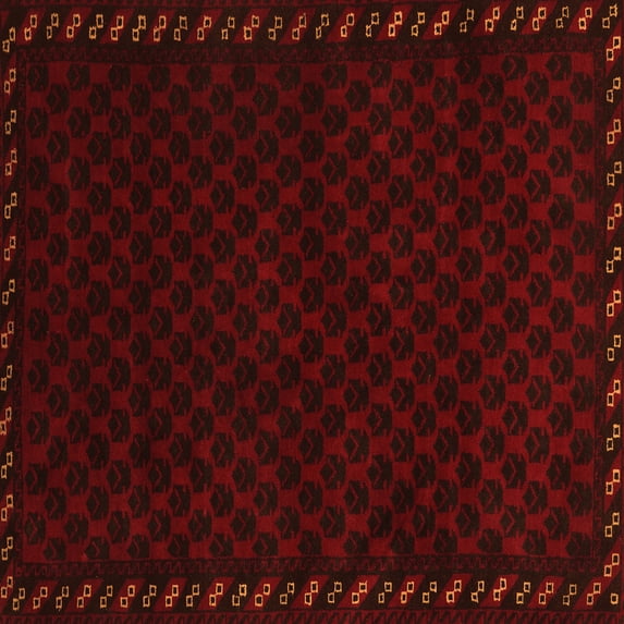 Ahgly Company Indoor Square Southwestern Orange Country Area Rugs, 8' Square