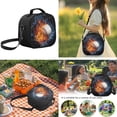 thumbnail image 6 of Uorisanigo 4 Pcs Set Fire Water Baseball School Bag Backpack with Insulated Lunch Box Pencil Pouch Bags Water Bottle Bag for Preschool Elementary Primary Girls Kids Teens, 6 of 7