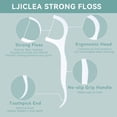 thumbnail image 4 of Dental Floss Picks with Built-in Toothpicks 300 Count White Non-Breakable Flossers Bulk 6 Travel Cases Family Pack for Deep Cleaning Plaque Removal and Gingiva Protection Gen 3, 4 of 4