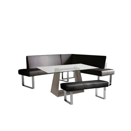 3 Piece Dining Set With Bench Dining Table And Sectional Seating
