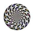 thumbnail image 2 of XMXY Feather Vortex Mandala Spare Tire Cover, Universal Waterproof Cover for Jeep RV Tire Wheel Protection, 16 inch, 2 of 8